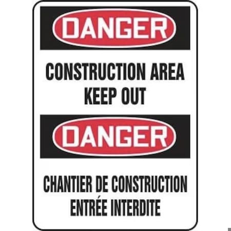 Accuform BILINGUAL SAFETY SIGN  FRENCH 20 in  FBMCRT011XP FBMCRT011XP